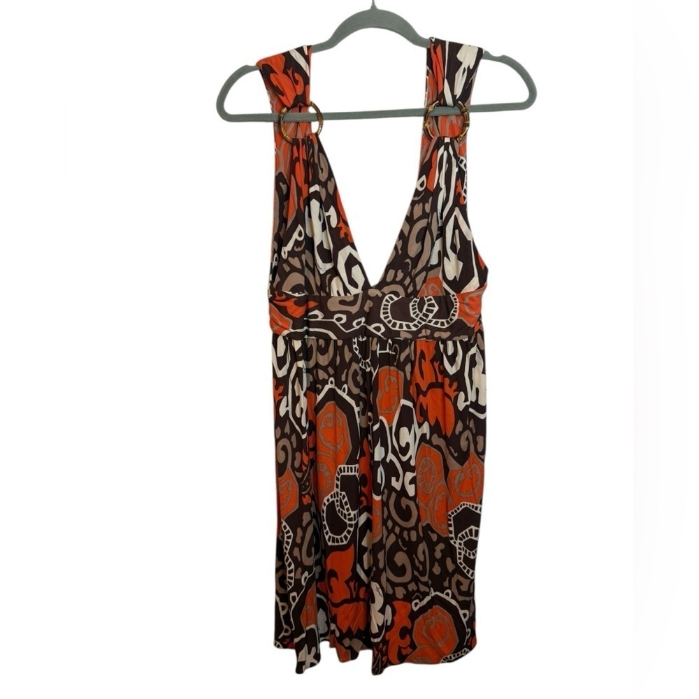 Milly of New York Silk Retro Tropical A-Line Sundress